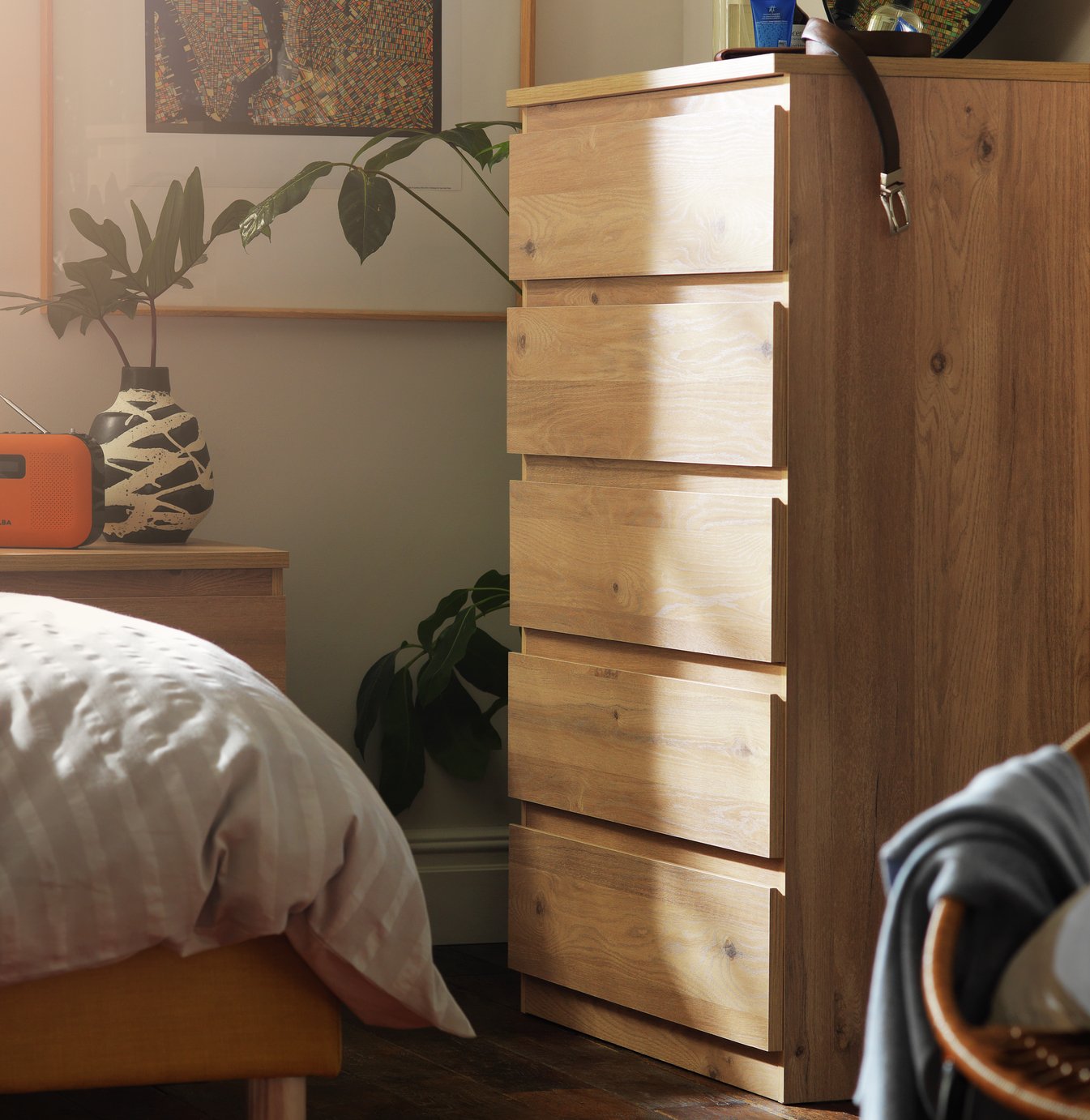 Argos Home Jenson 5 Drawer Chest - Oak Effect