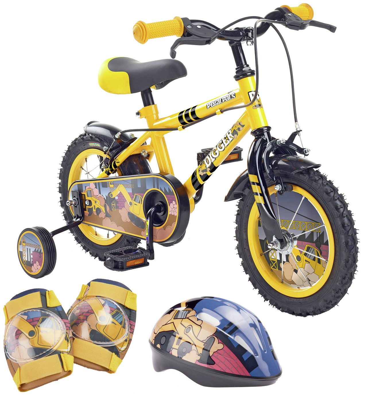 Pedal Pals 12 inch Kids Bike with Helmet and Knee Pads