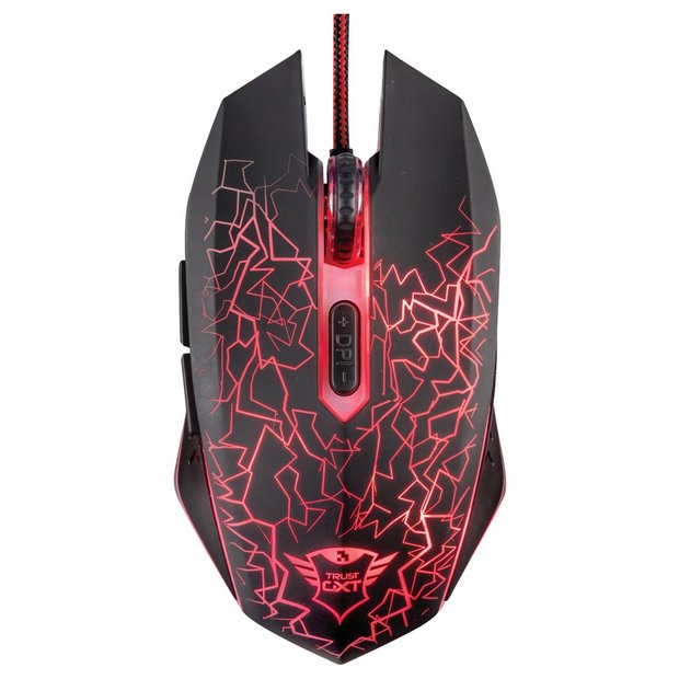 Buy Trust Gxt 105 Izza Wired Gaming Mouse Laptop And Pc Mice Argos