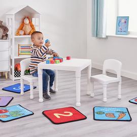 Liberty House Kids Plastic Table & 2 Chairs - White