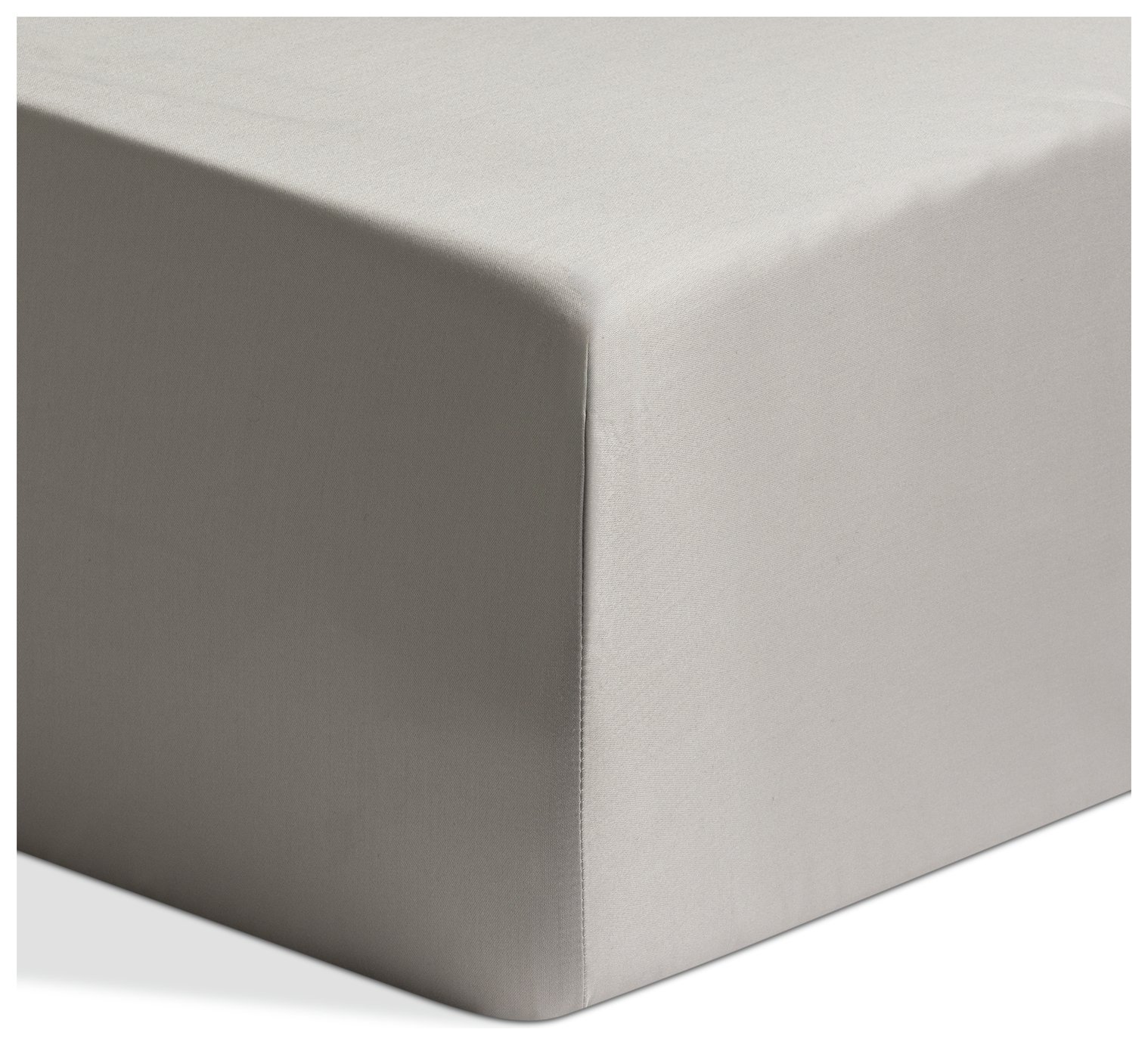 Habitat Egyptian Cotton 400TC Grey Fitted Sheet