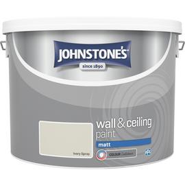 Johnstone's Wall & Ceiling Paint Matt 10L - Ivory Spray