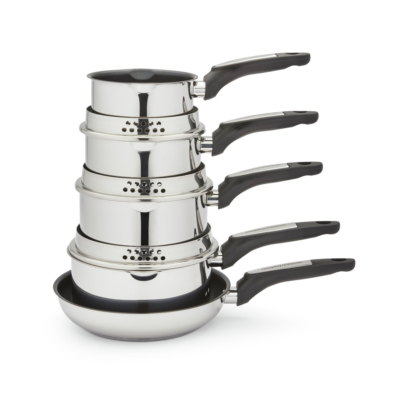 Morphy Richards 5 Piece Stainless Steel Pan Set