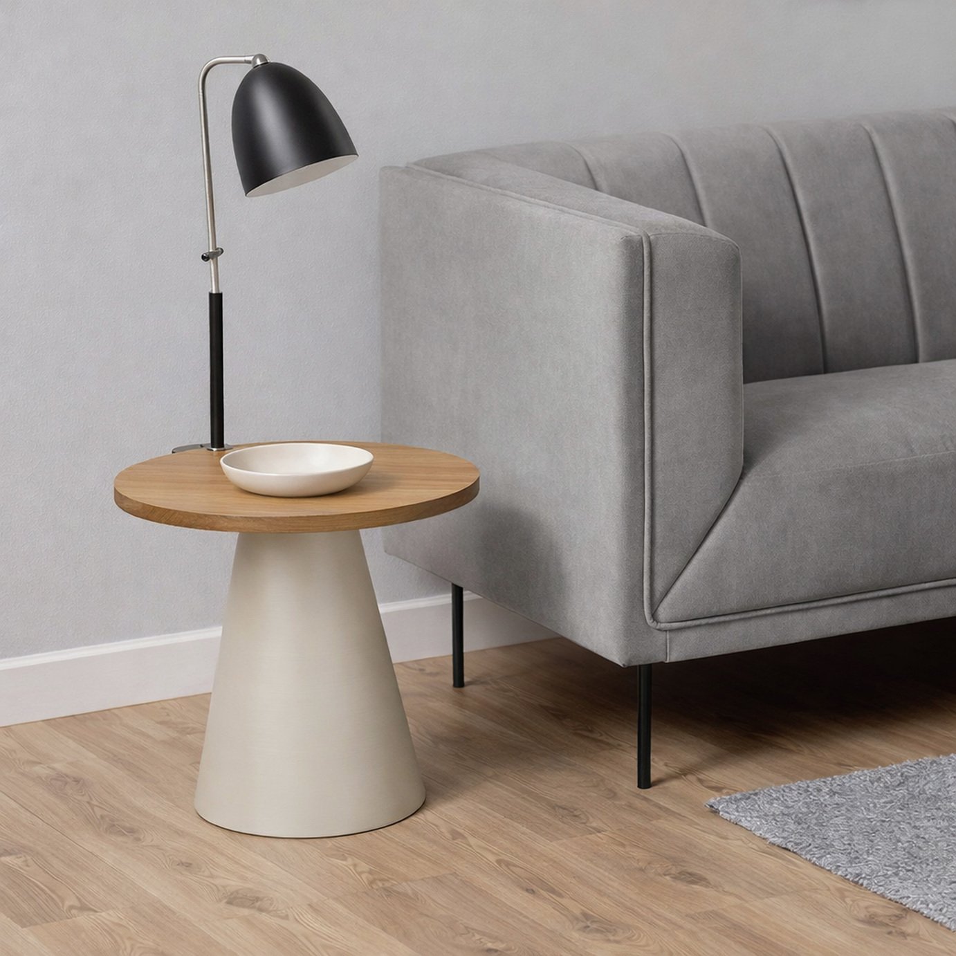 Furniture To Go Soli Round Coffee Table - Natural & Grey