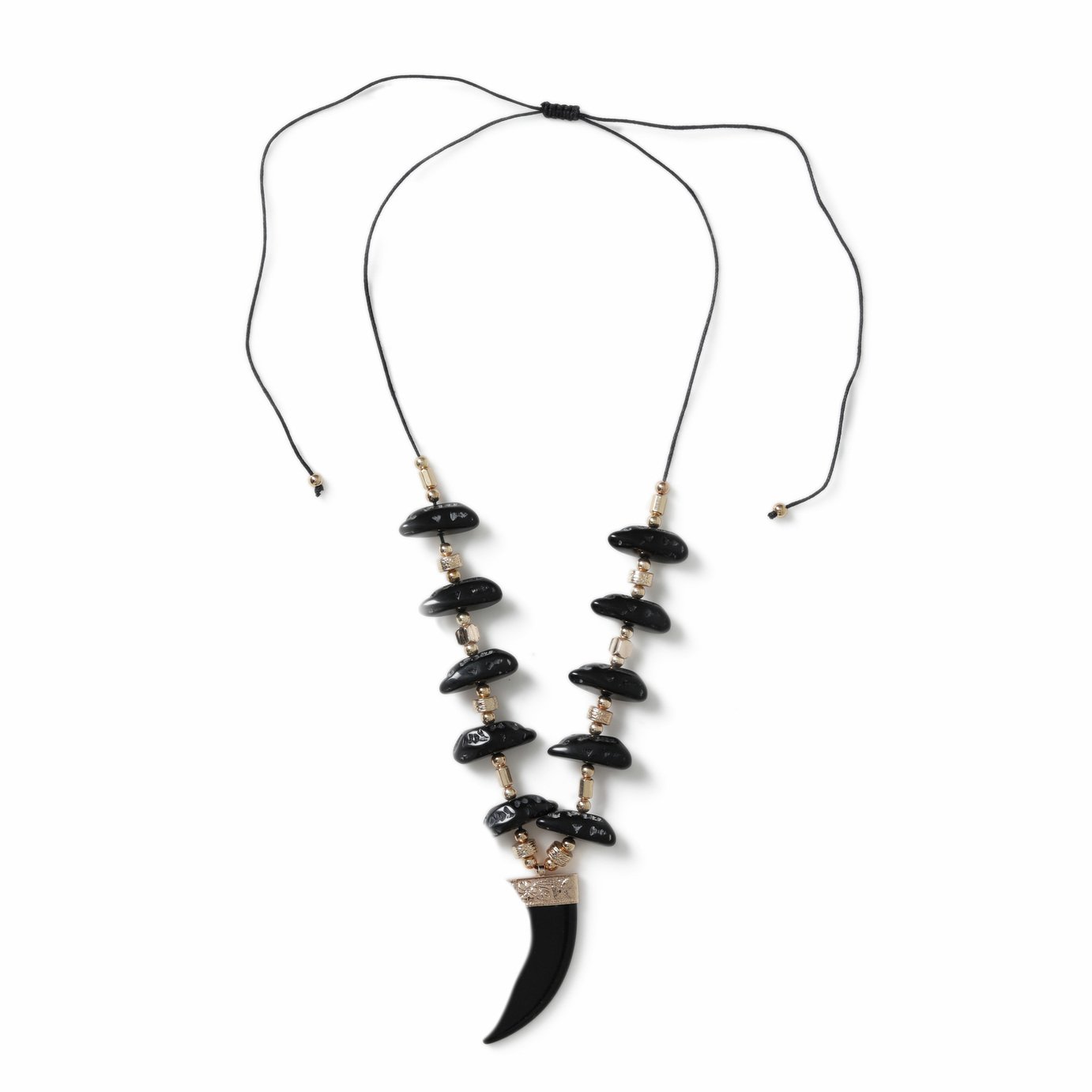 Freedom Black Tusk Corded Necklace