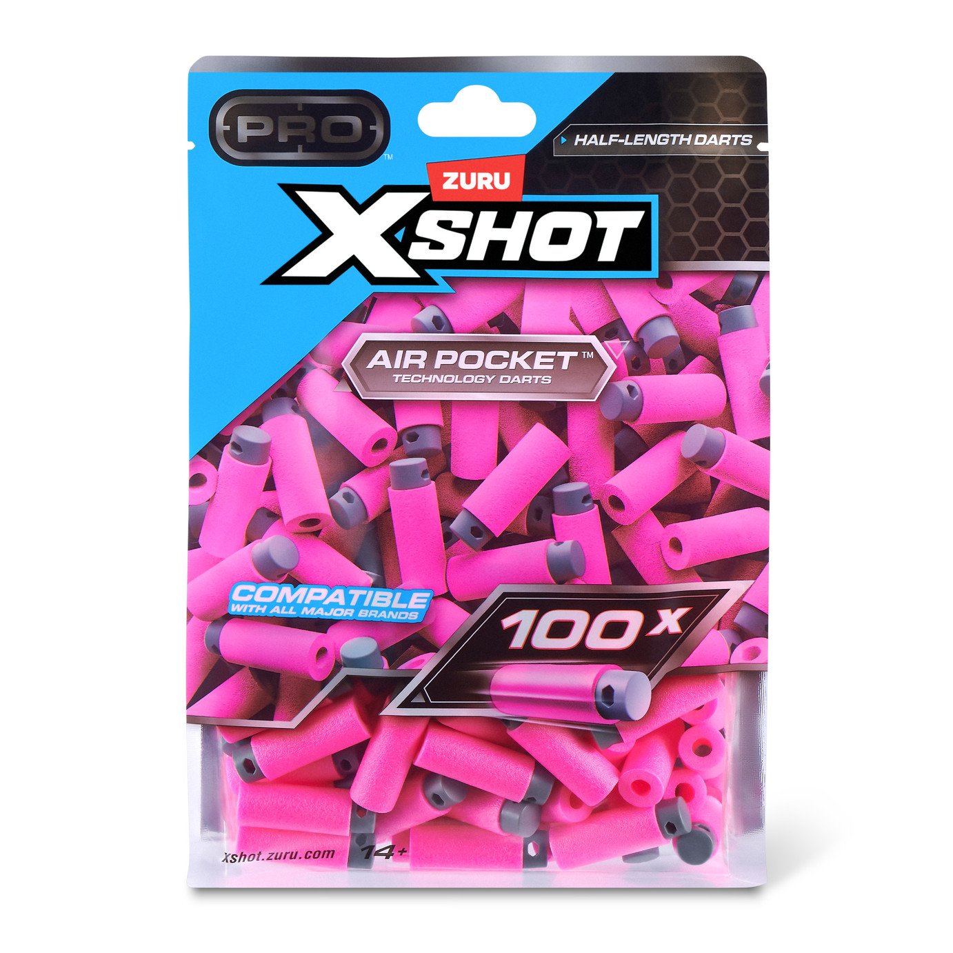 XSHOT Half-Length Air Pocket Technology Dart Refill - 100 Pack