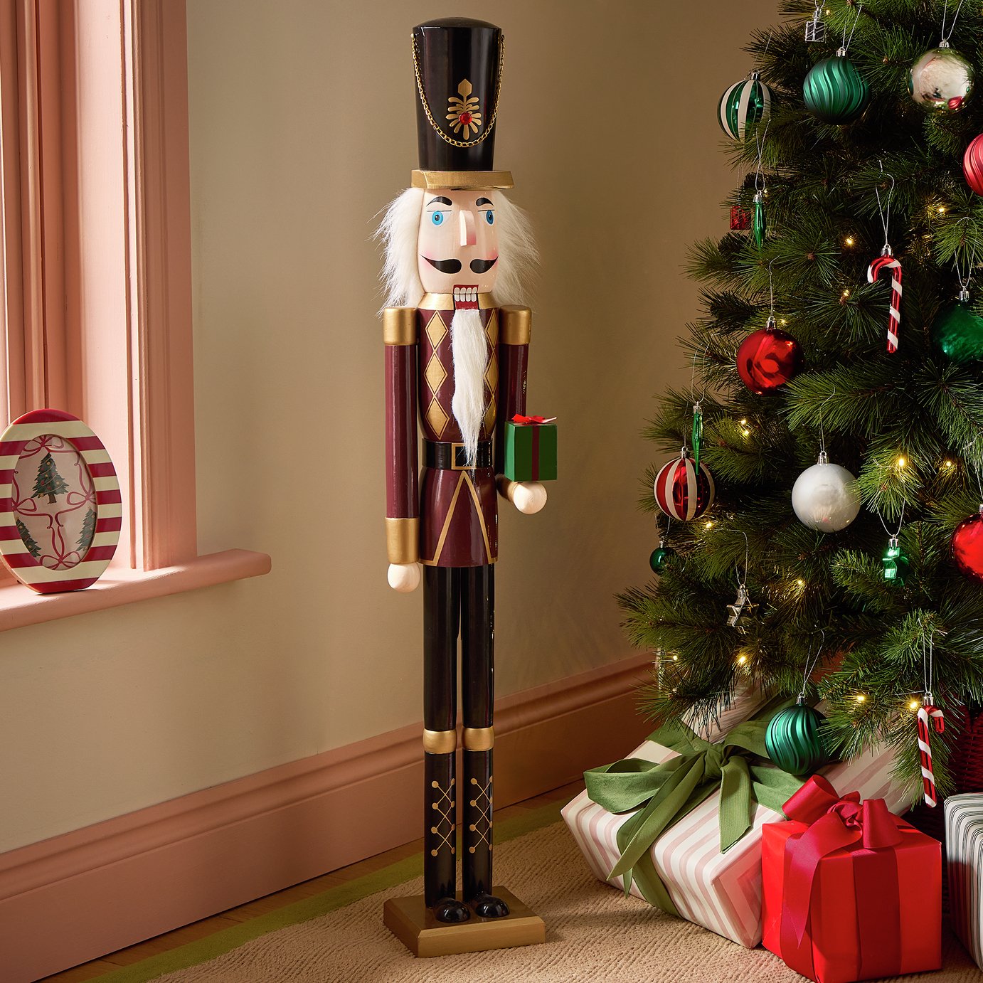 Argos Home Giant Wooden Nutcracker Christmas Figurine