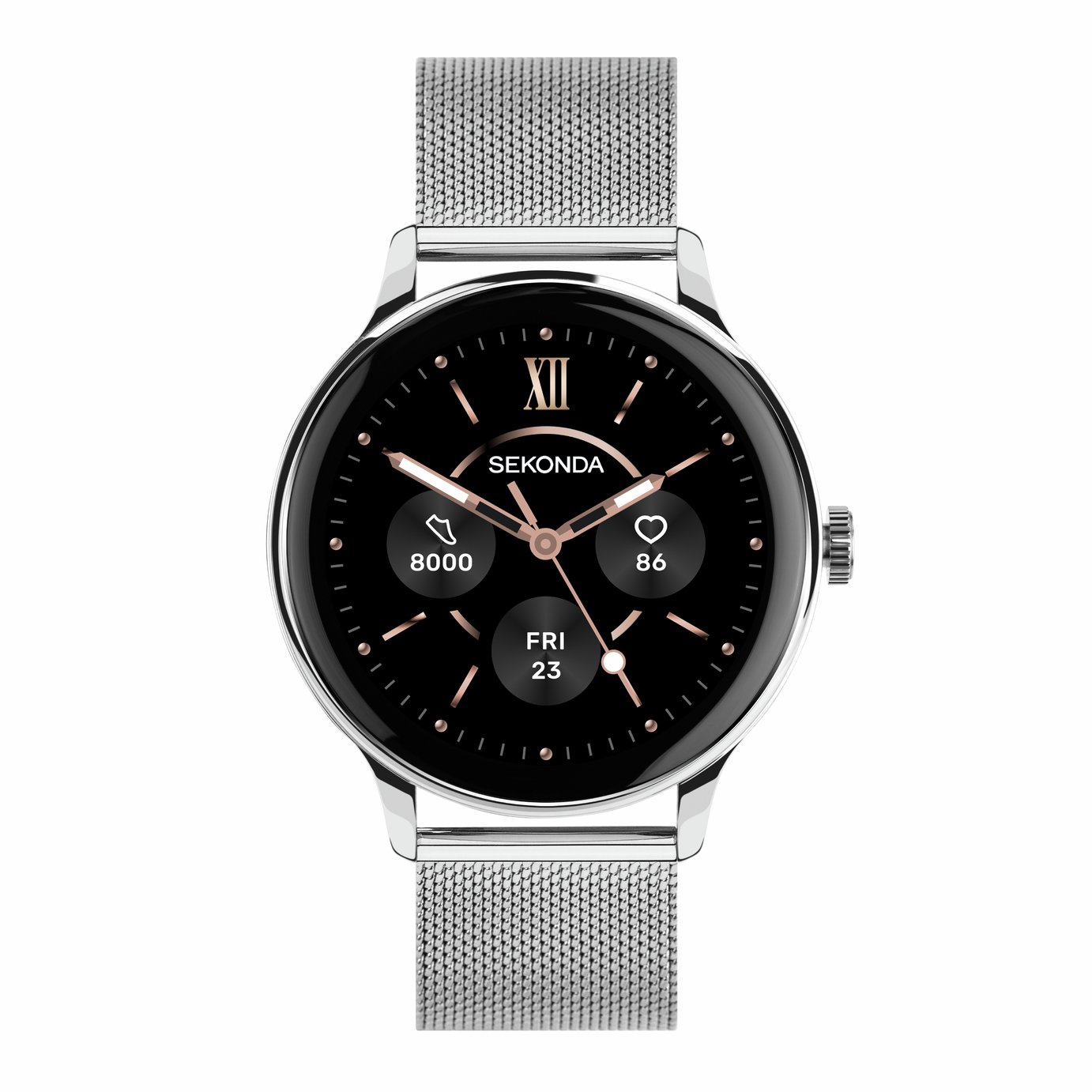Sekonda Flex Plus Stainless Steel Silver Mesh Smart Watch