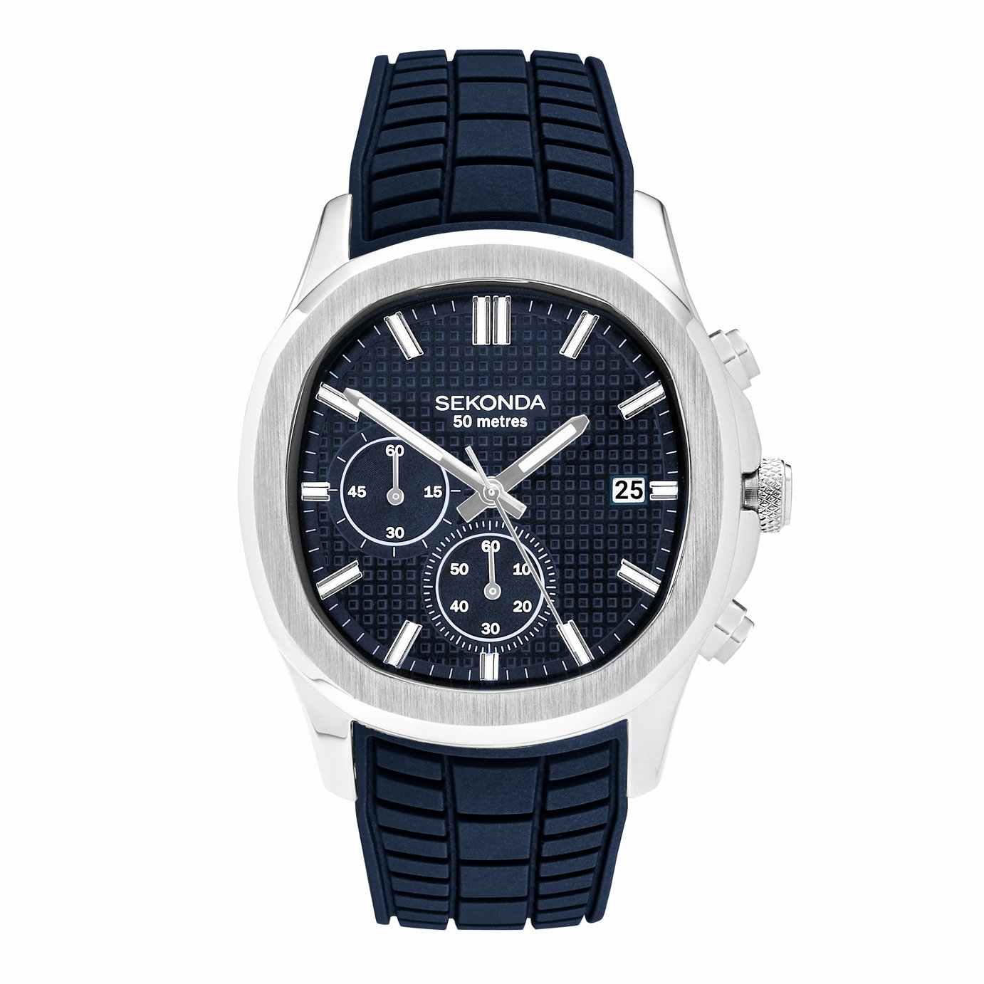 Sekonda Men's Octaire Navy Silicone Strap Watch