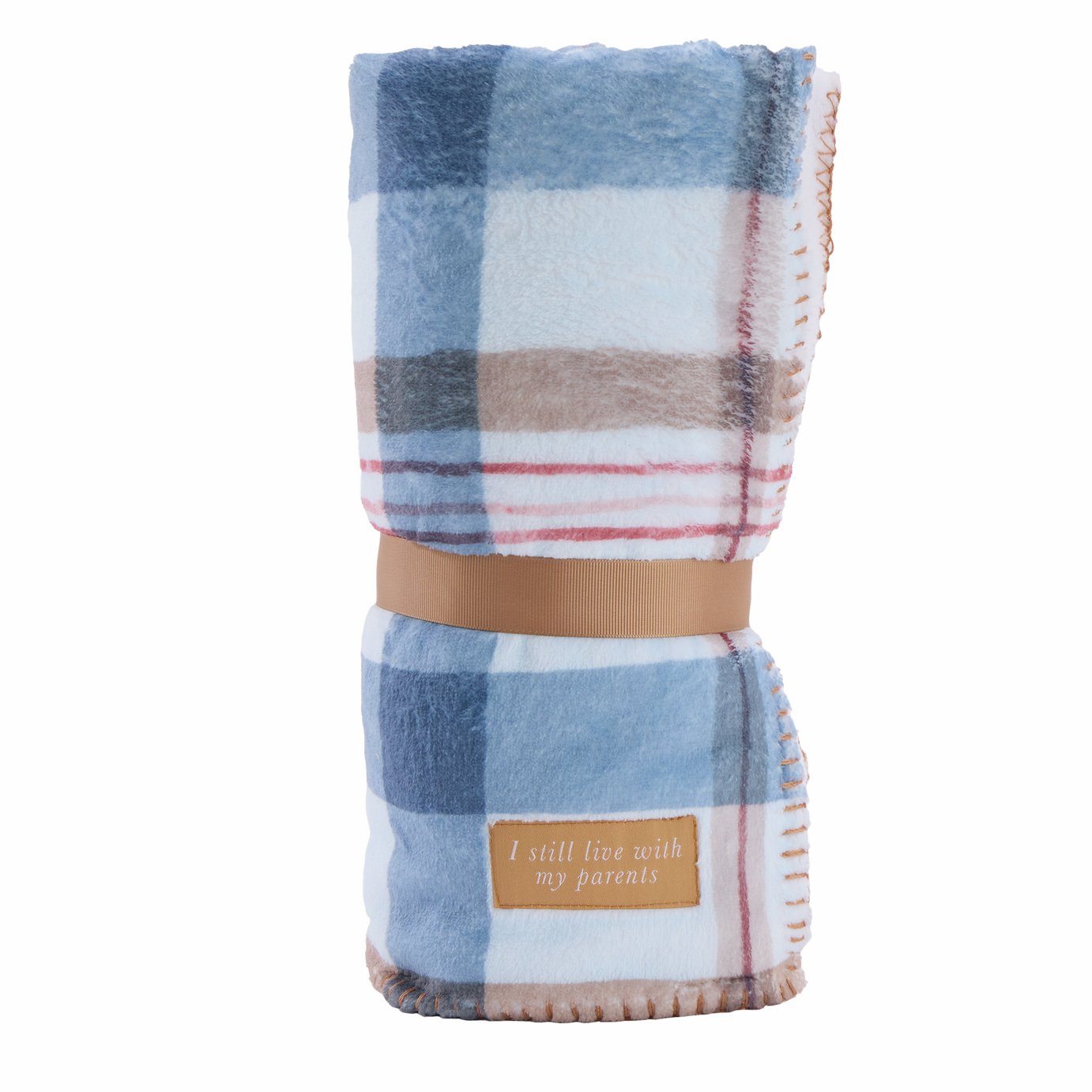 Argos Home Printed Tartan Fleece Pet Blanket with Velcro Closure
