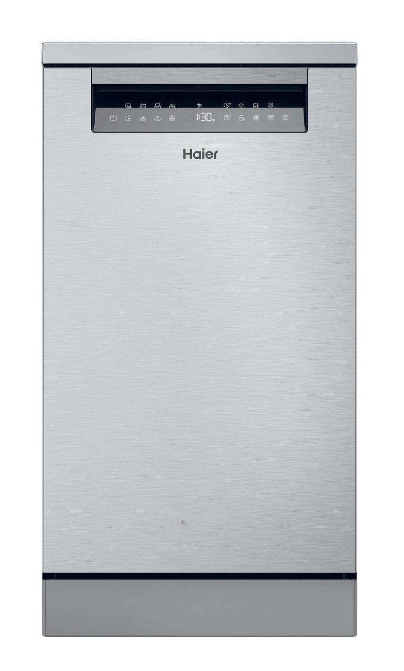 Haier XF1C3TB1FX-80 Slimline Dishwasher - Stainless Steel