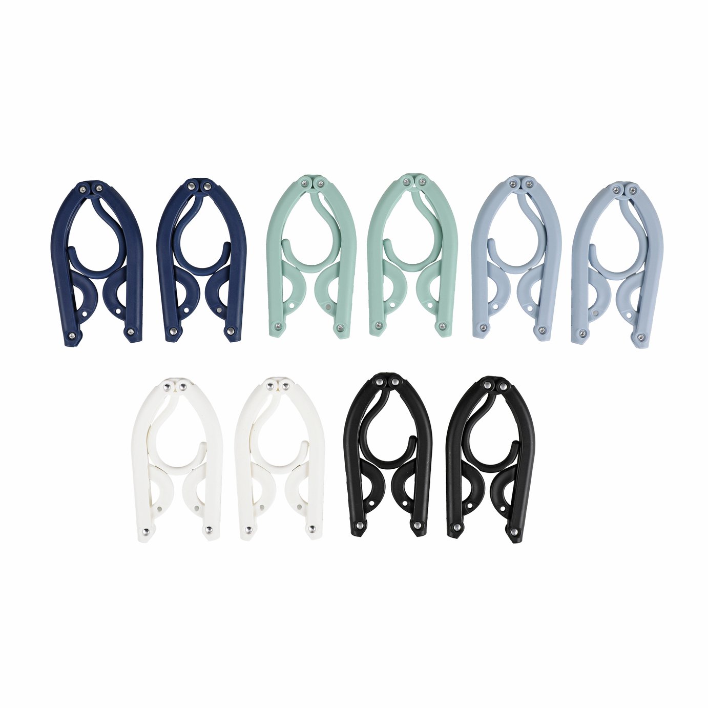 Travel Hangers 10 Pack Foldable Clothes Hangers