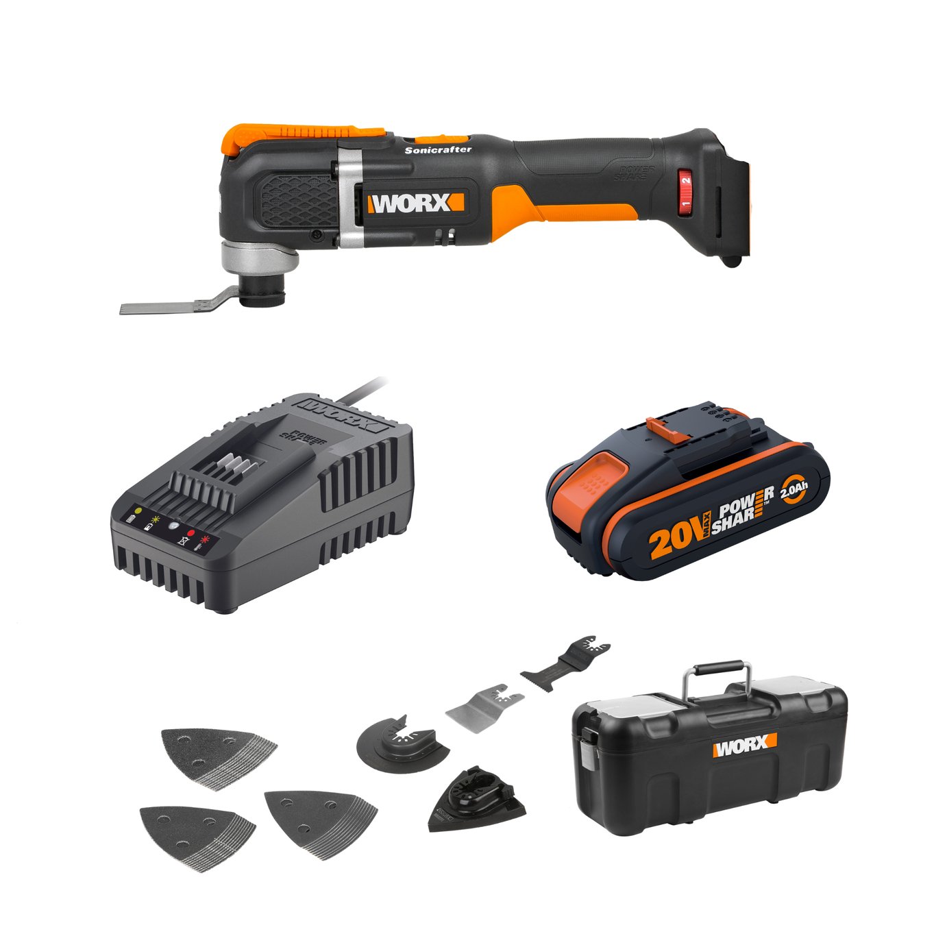 Worx WX696 20V Sonicrafter Cordless Oscillating Multi Tool