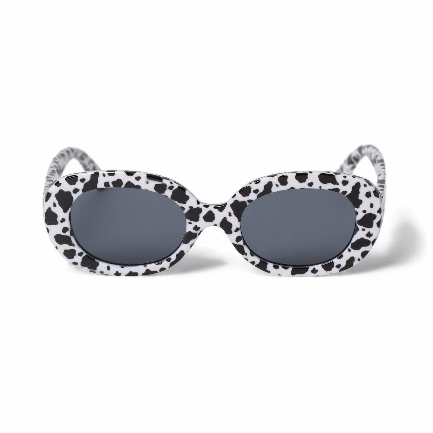 Flitzy Cow Print Oval Sunglasses