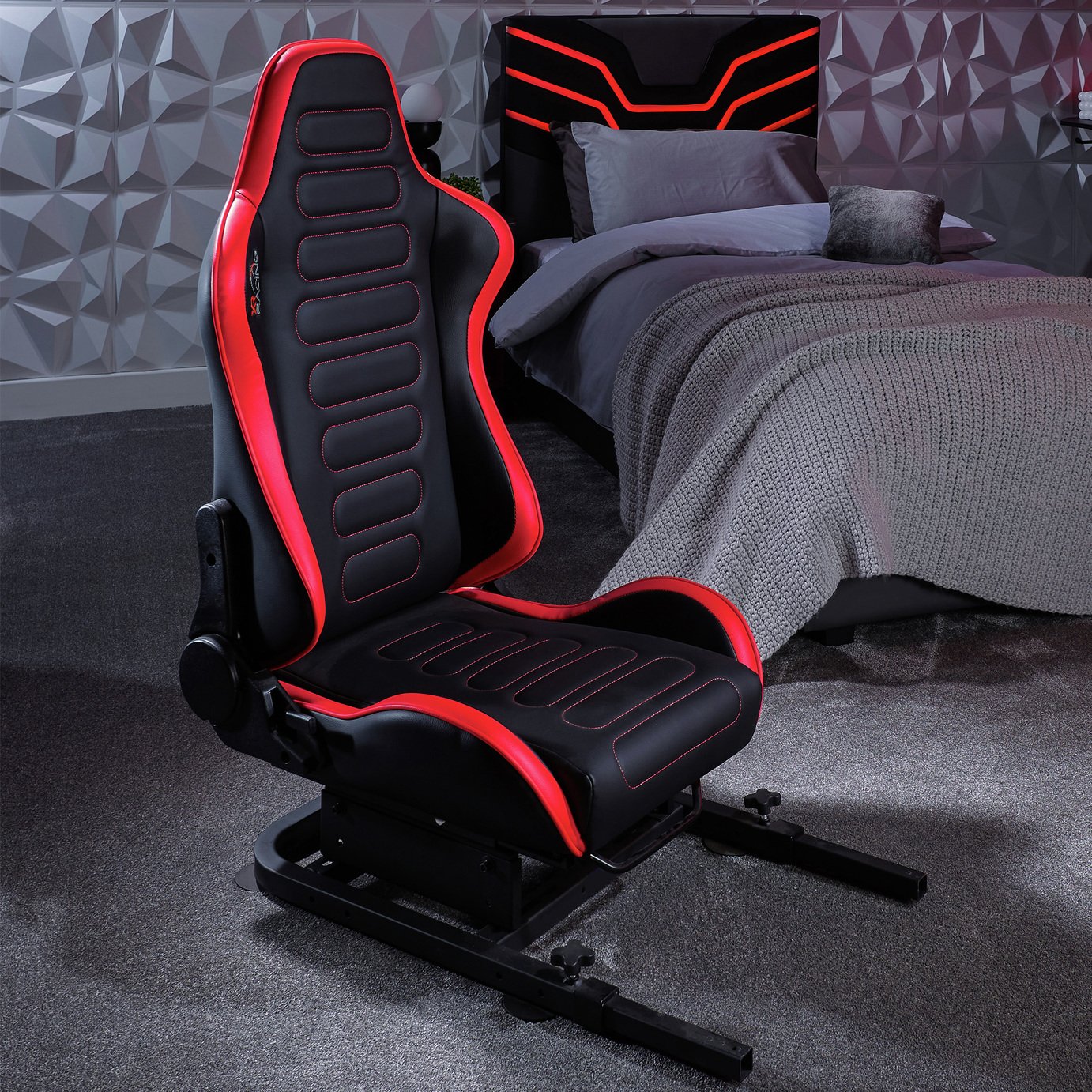 X Rocker Chicane XR Racing Seat Simulator - Black & Red