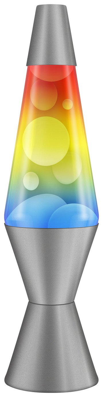 Lava 14.5in Rainbow Glitz Lamp - Yellow & Silver