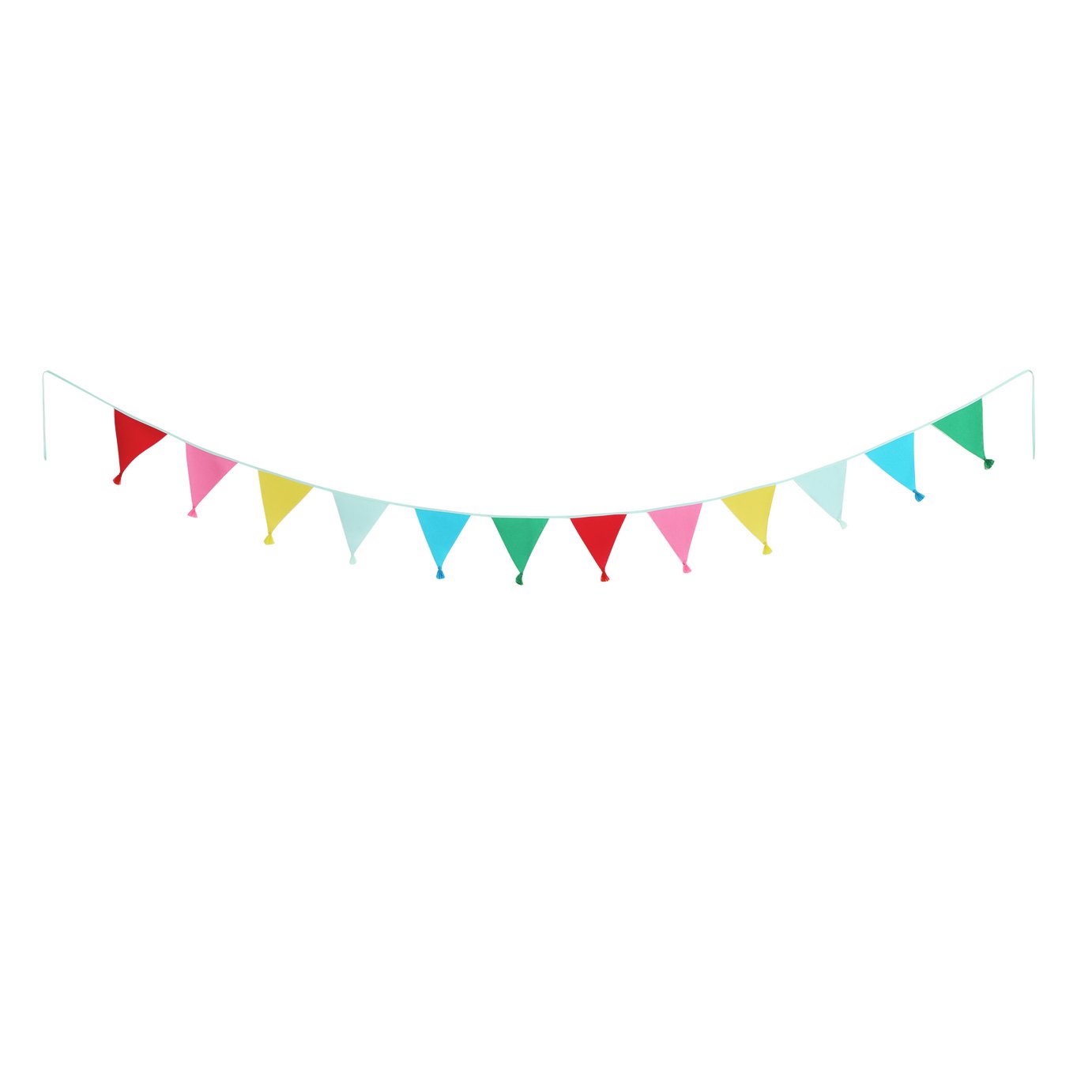 Mad Party Colourful Tassels Reusable 3m Fabric Bunting