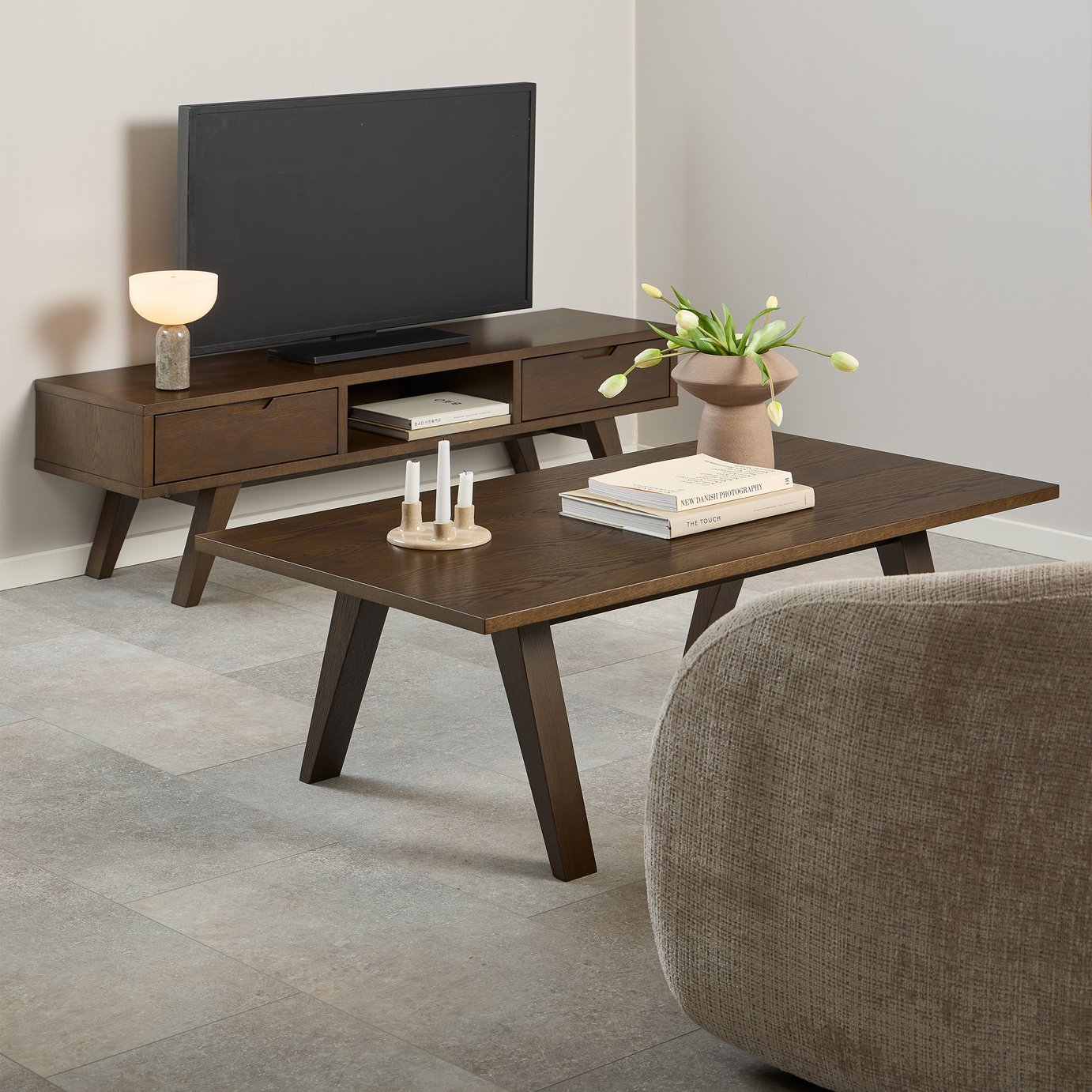 Furniture To Go A-Line Rectangular Coffee Table - Walnut