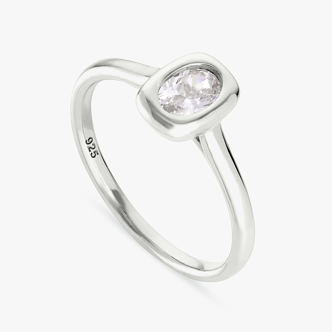 Revere Sterling Silver Cubic Zirconia Fashion Ring - Medium