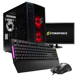 Stormforce Onyx i5 16GB 480GB GTX1660Ti Gaming PC & Monitor