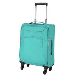 Featherstone 4 Wheel Soft Cabin-Size Suitcase - Turquoise