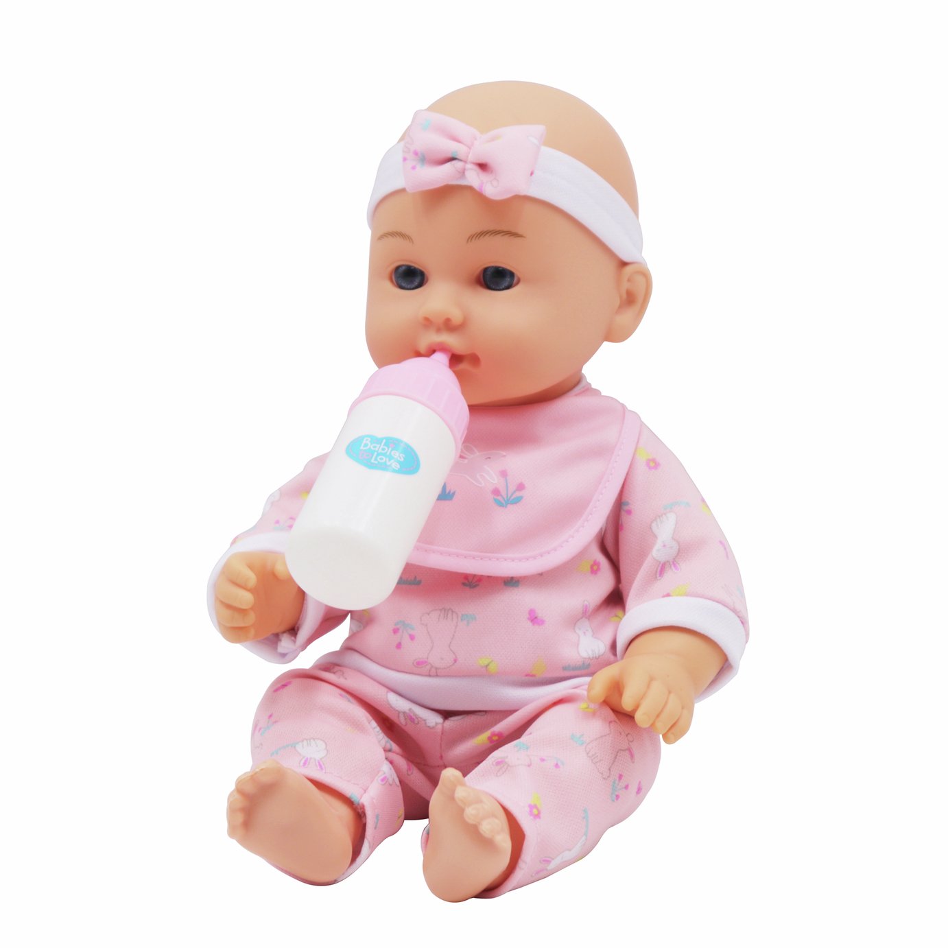 Chad Valley Babies To Love Drink and Wet Marnie Baby Doll Set - 30cm
