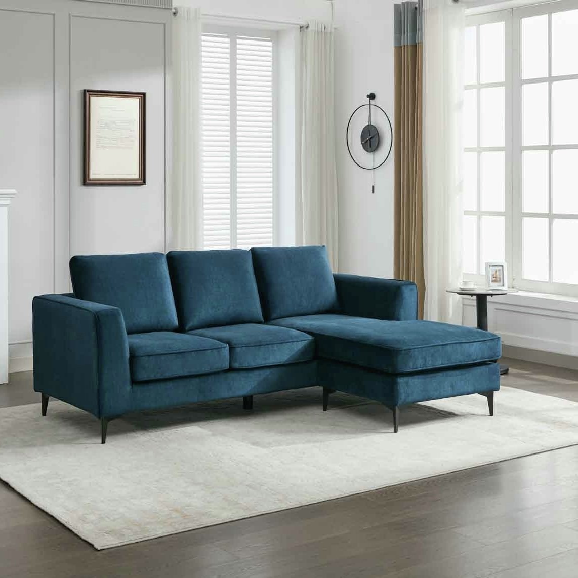 Sofa Source Mora fabric Reversible Corner Chaise Sofa - Blue