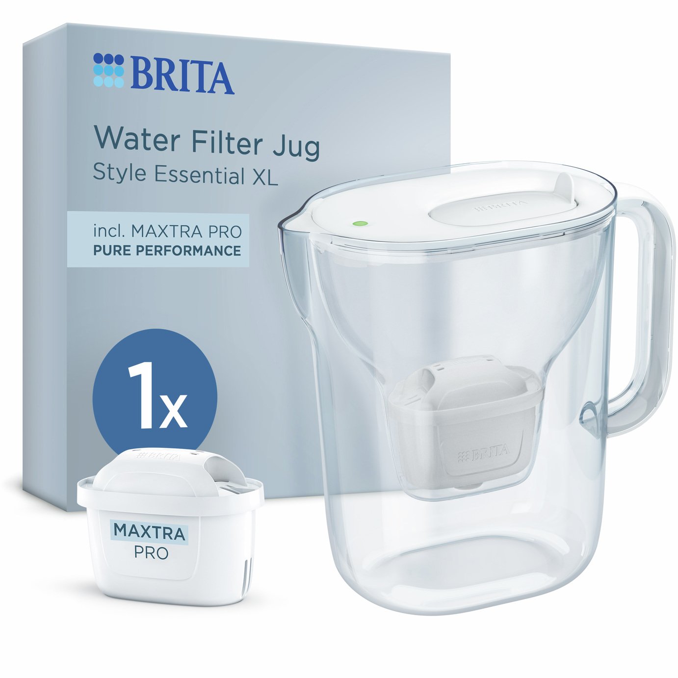 BRITA Style Essential 3.6L XL Water Filter Jug - White