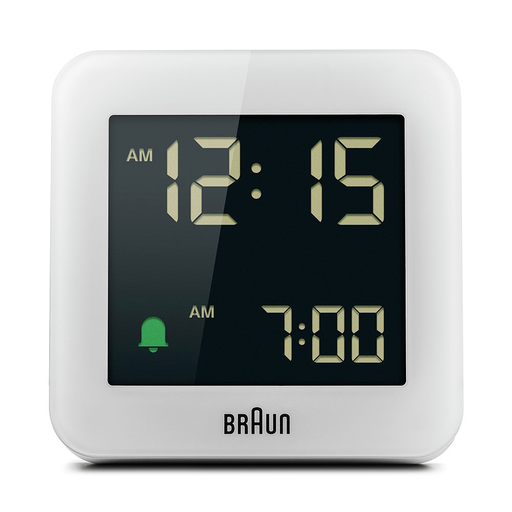 Braun Digital Alarm Clock - White