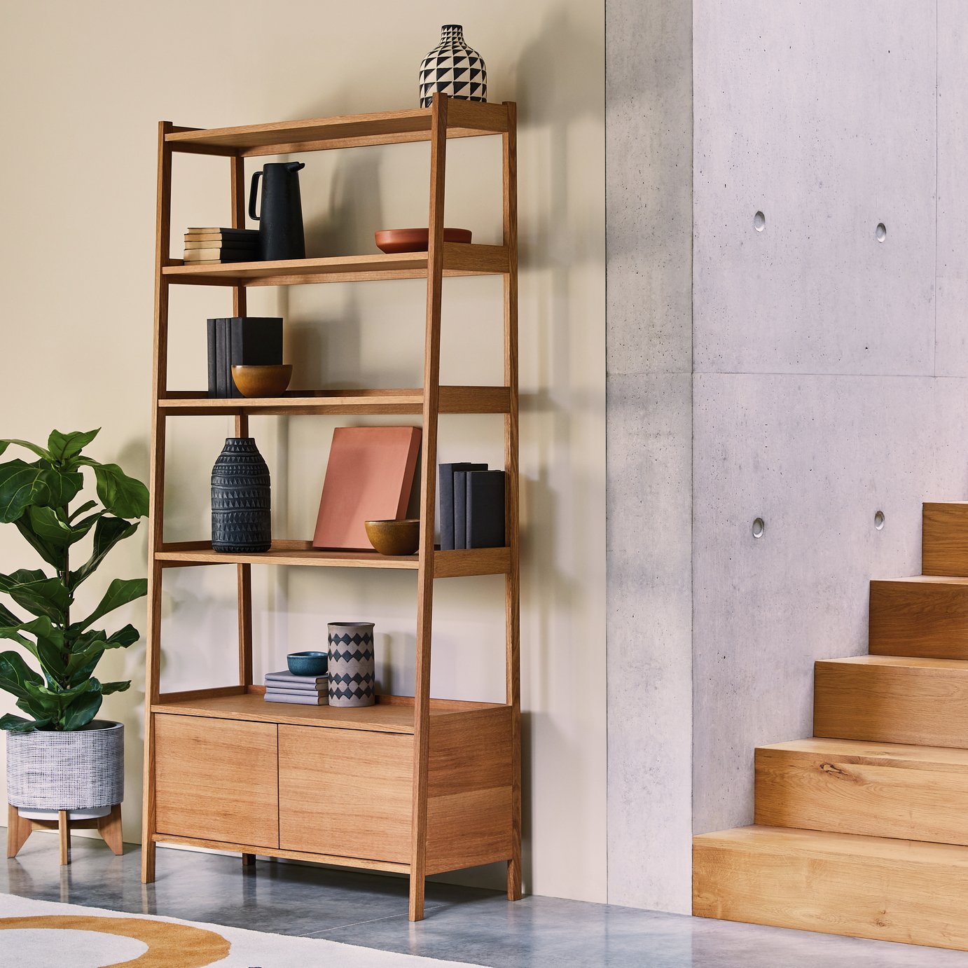 Habitat Marston Oak Veneer Bookcase