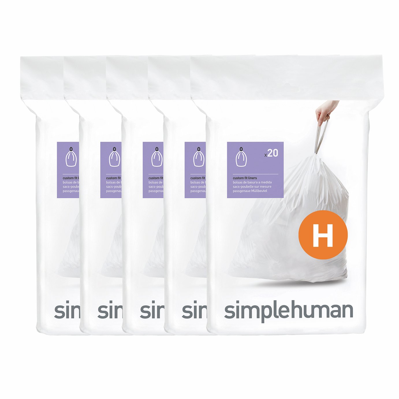 Simplehuman 35L Code H Bin Liners - Pack Of 100