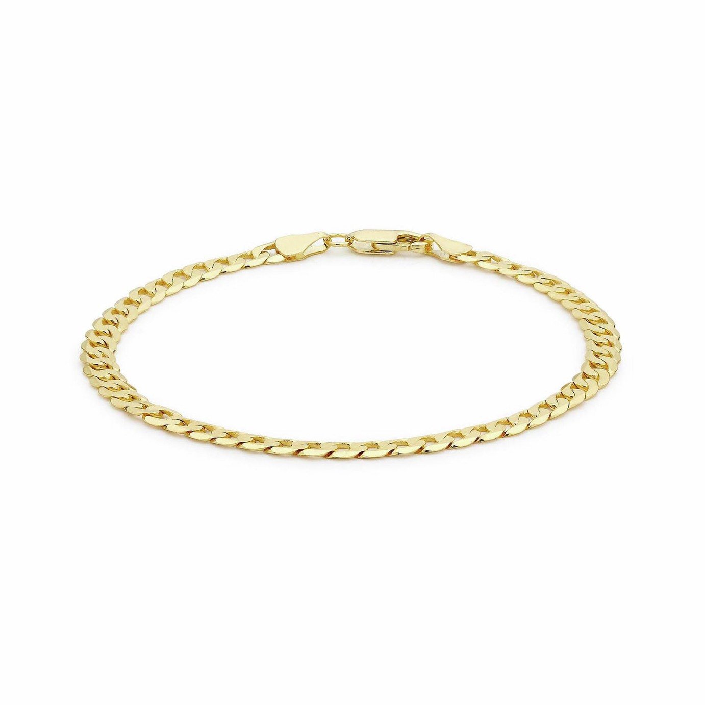 Revere 18ct Gold Plated Sterling Silver Vermeil Curb Bracelet
