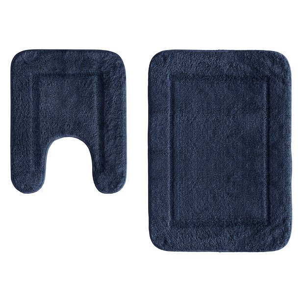 Buy Argos Home Bath And Pedestal Set Navy Bath Mats Argos