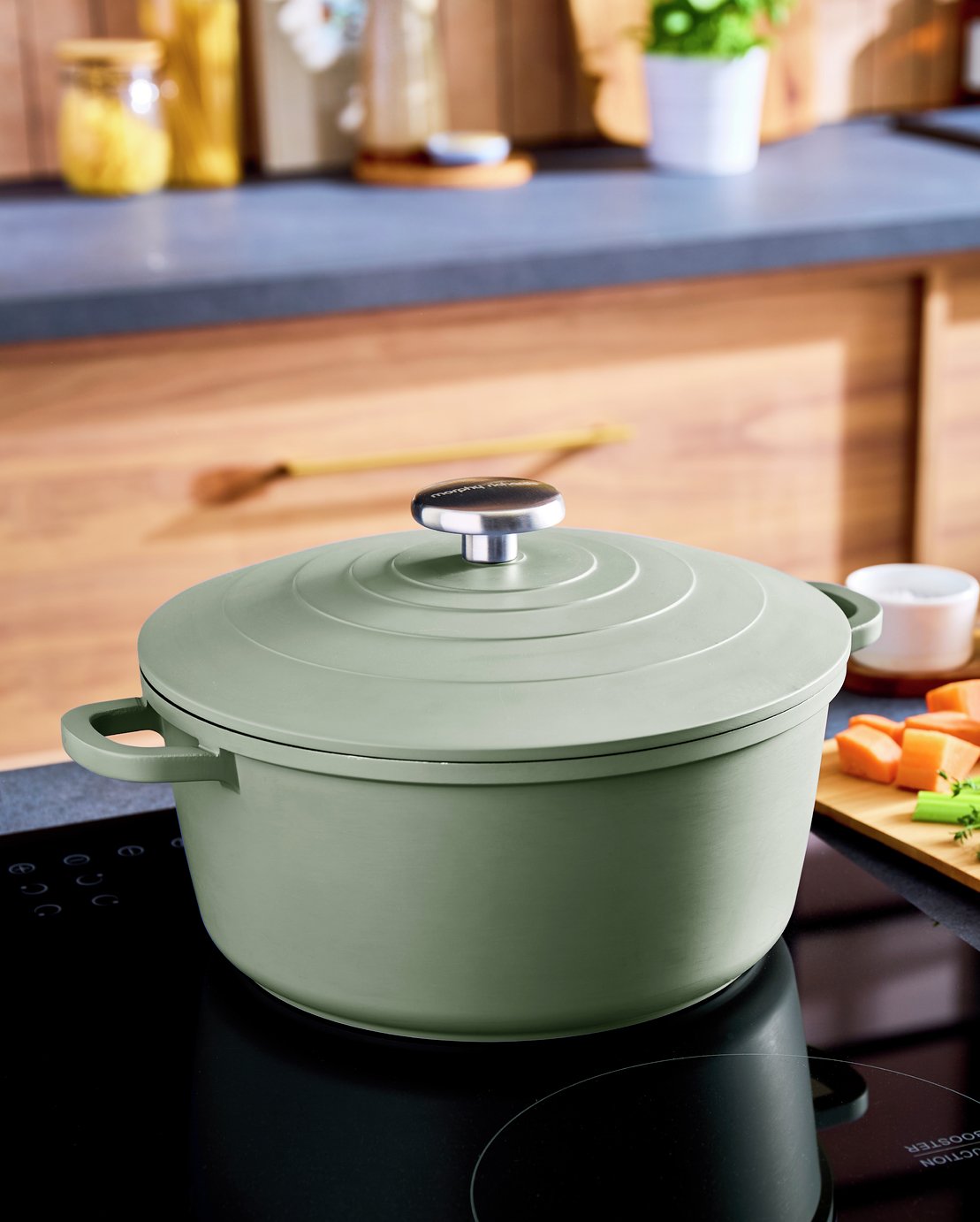 Morphy Richards 4.1 Litre Aluminium Casserole Dish - Green