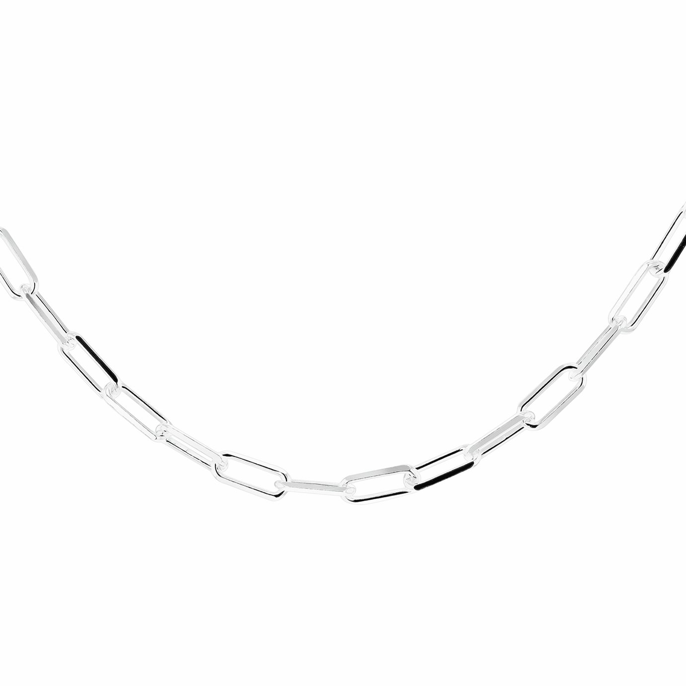 Revere Sterling Silver Paper Chain T-Bar Necklace Chain