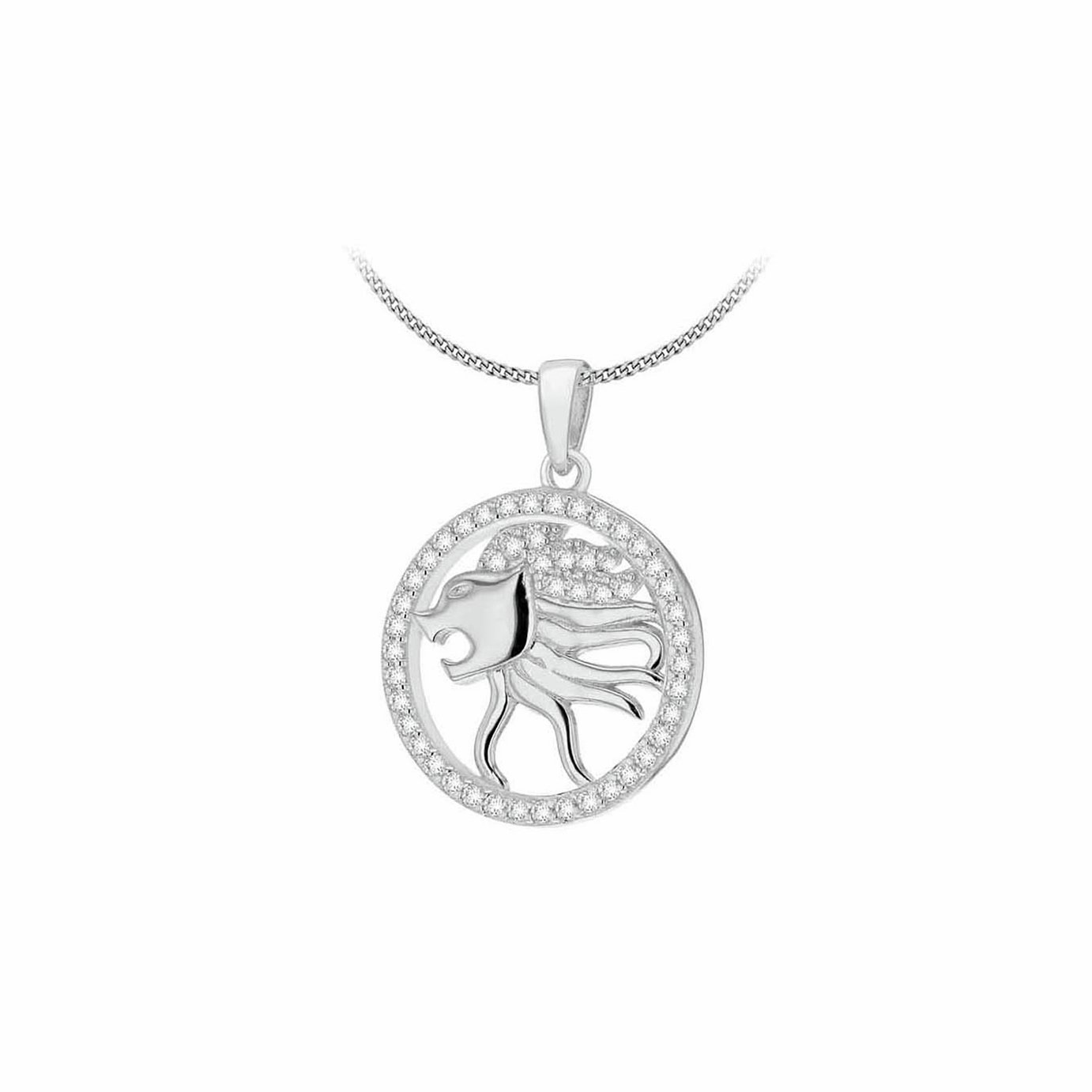Revere Sterling Silver Leo Zodiac Pendant Necklace