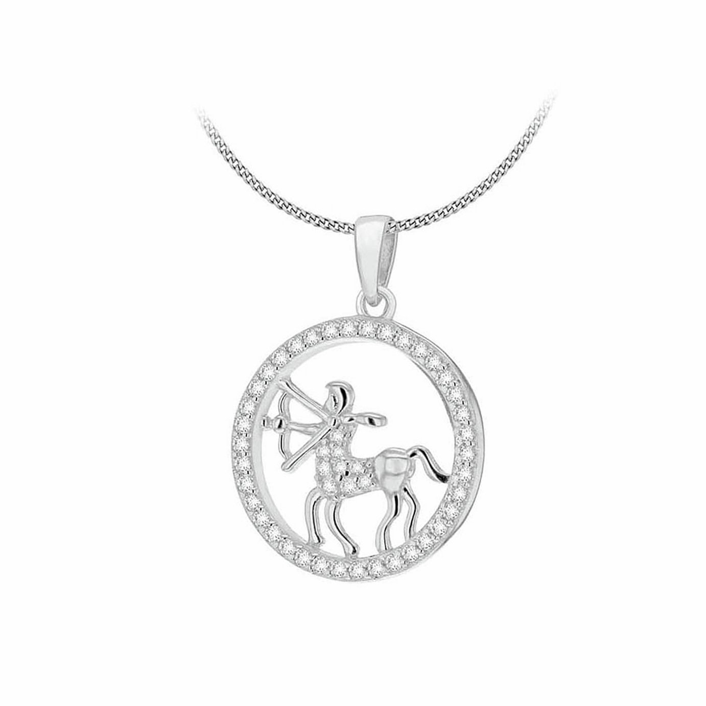 Revere Sterling Silver Sagittarius Zodiac Pendant Necklace