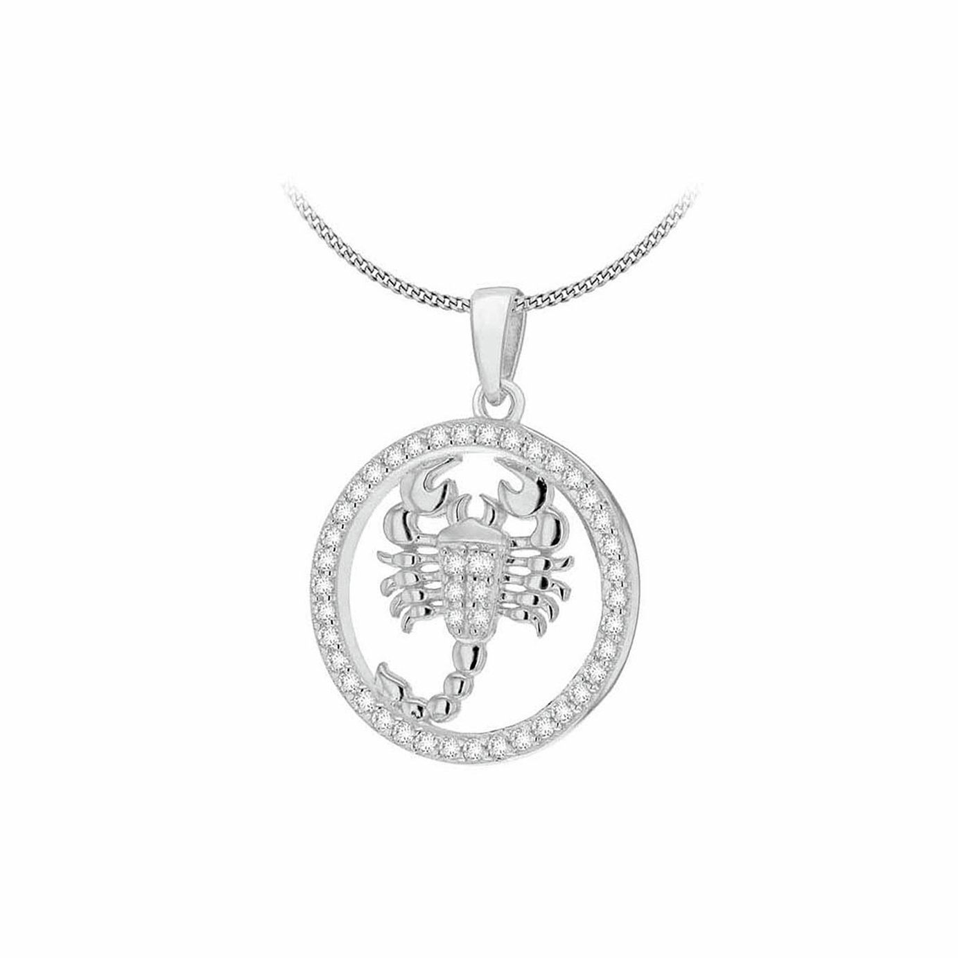 Revere Sterling Silver Scorpio Zodiac Pendant Necklace