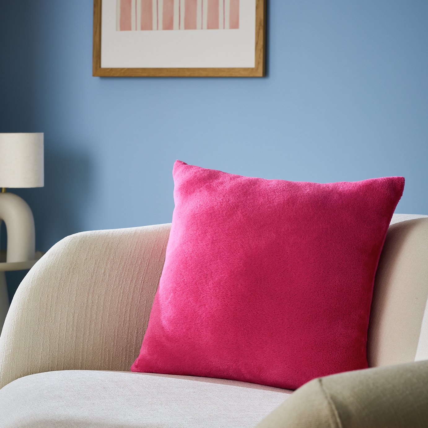 Home Essentials Fleece Cushion - 43x43cm
