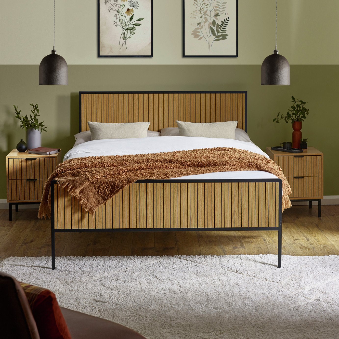 Julian Bowen Sia Kingsize Bed Frame - Natural Wood
