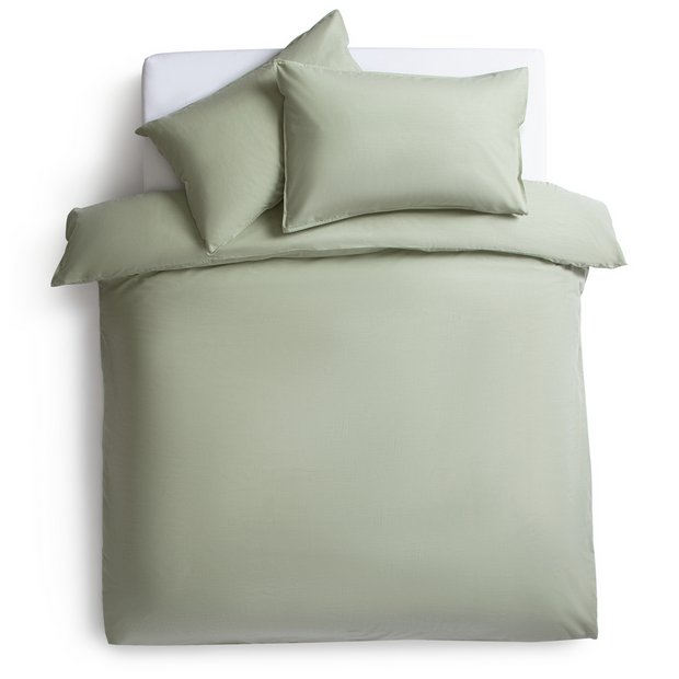 Habitat Seersucker Plain Taupe Bedding Set Double Wishupon