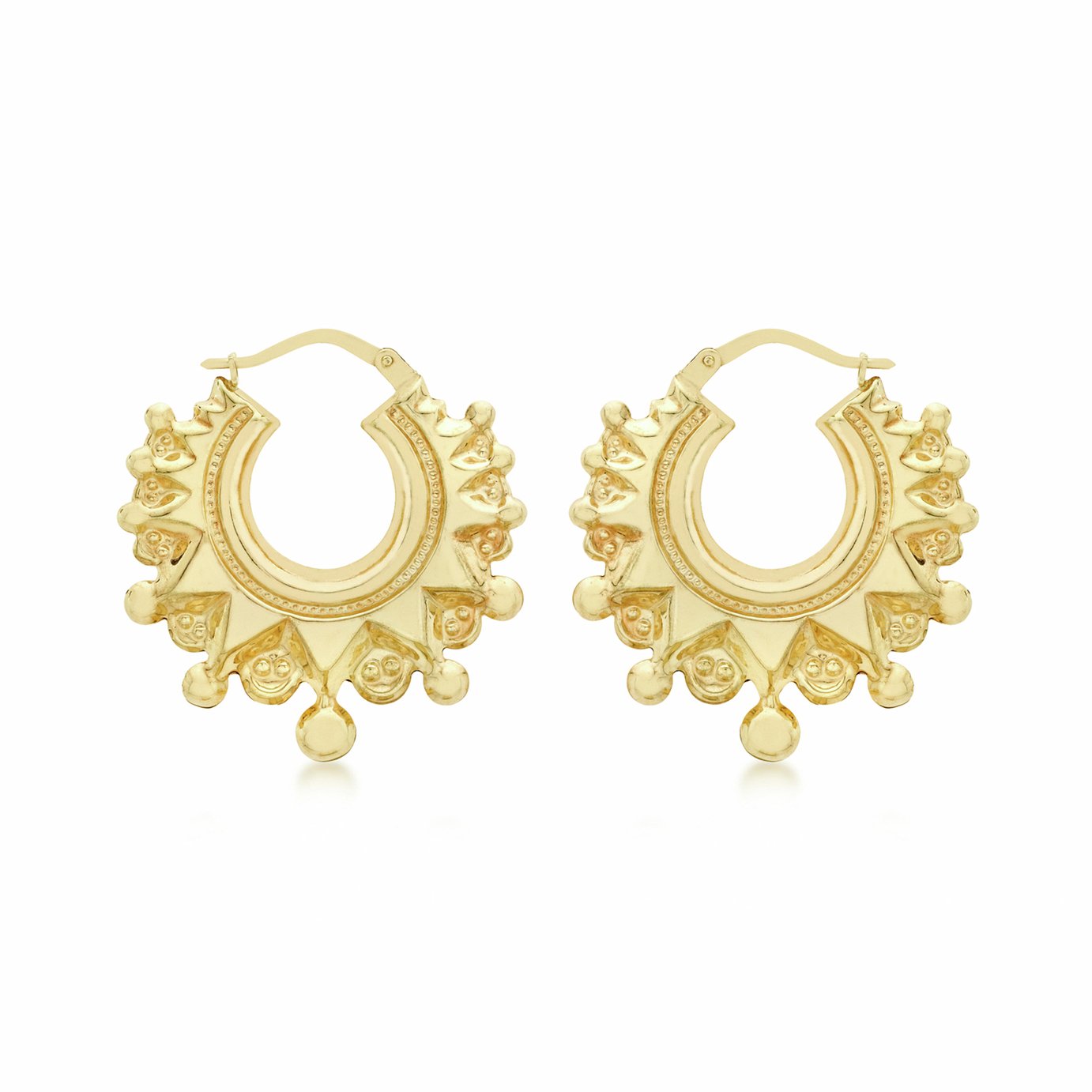 Revere 9ct Yellow Gold Creole Earrings
