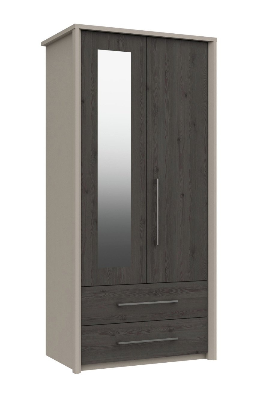 Lancaster 2 Door 2 Drawer Mirror Wardrobe