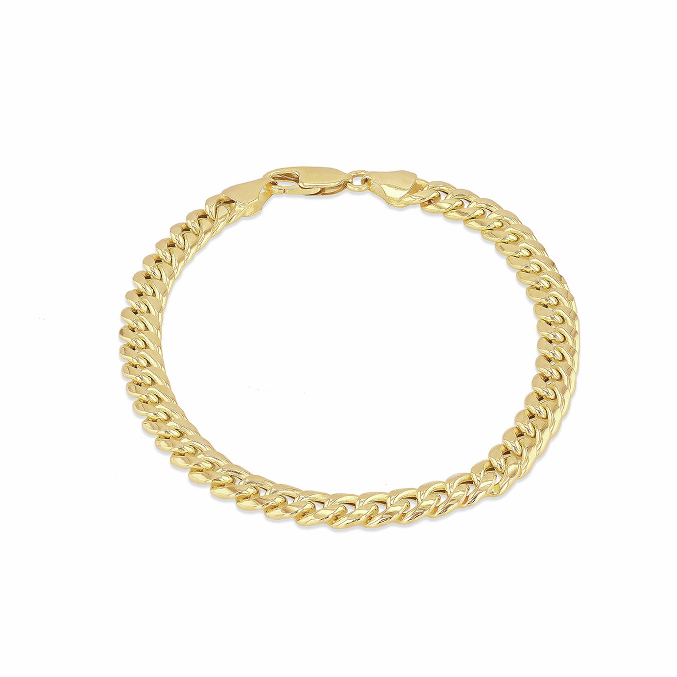 Revere 9ct Yellow Gold Cuban Link Bracelet