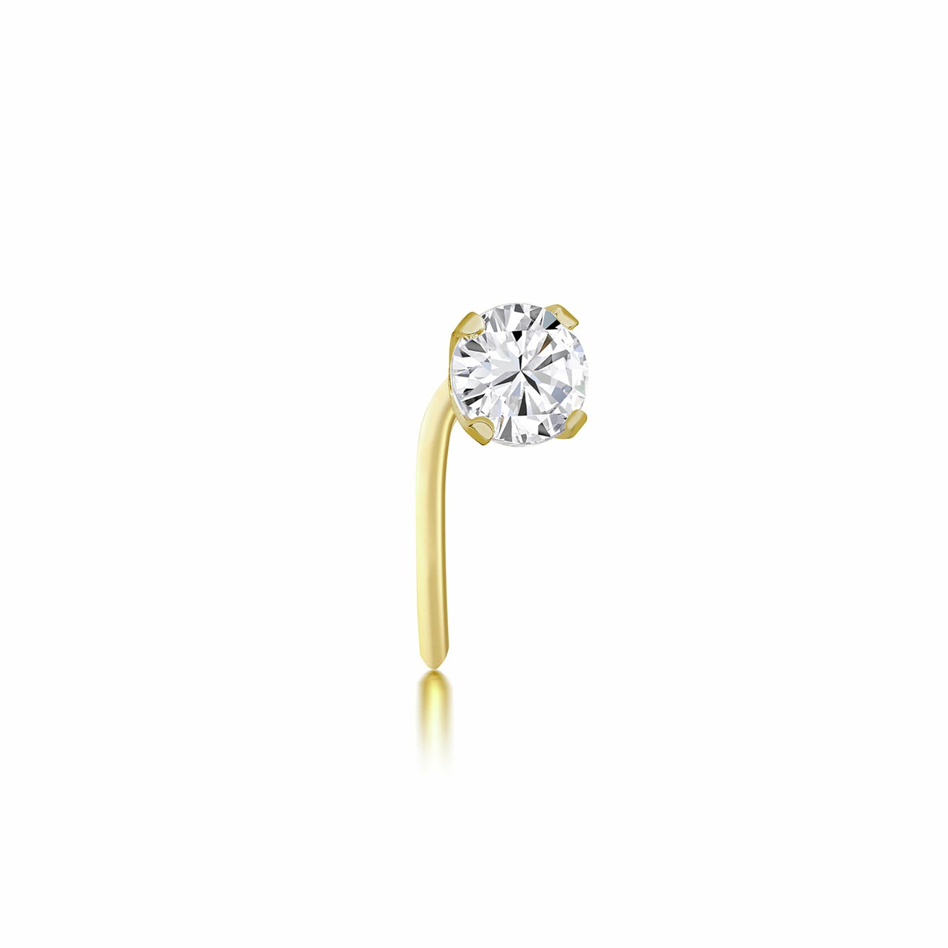 Revere 9ct Yellow Gold Cubic Zirconia Nose Studs