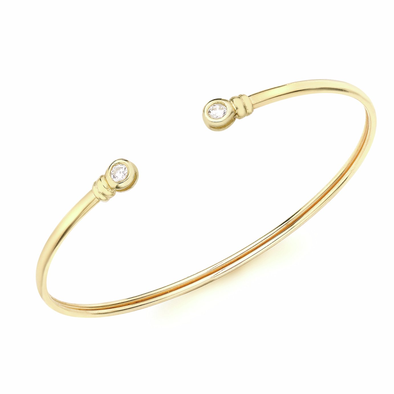 Revere 9ct Gold Plated Torque Bangle