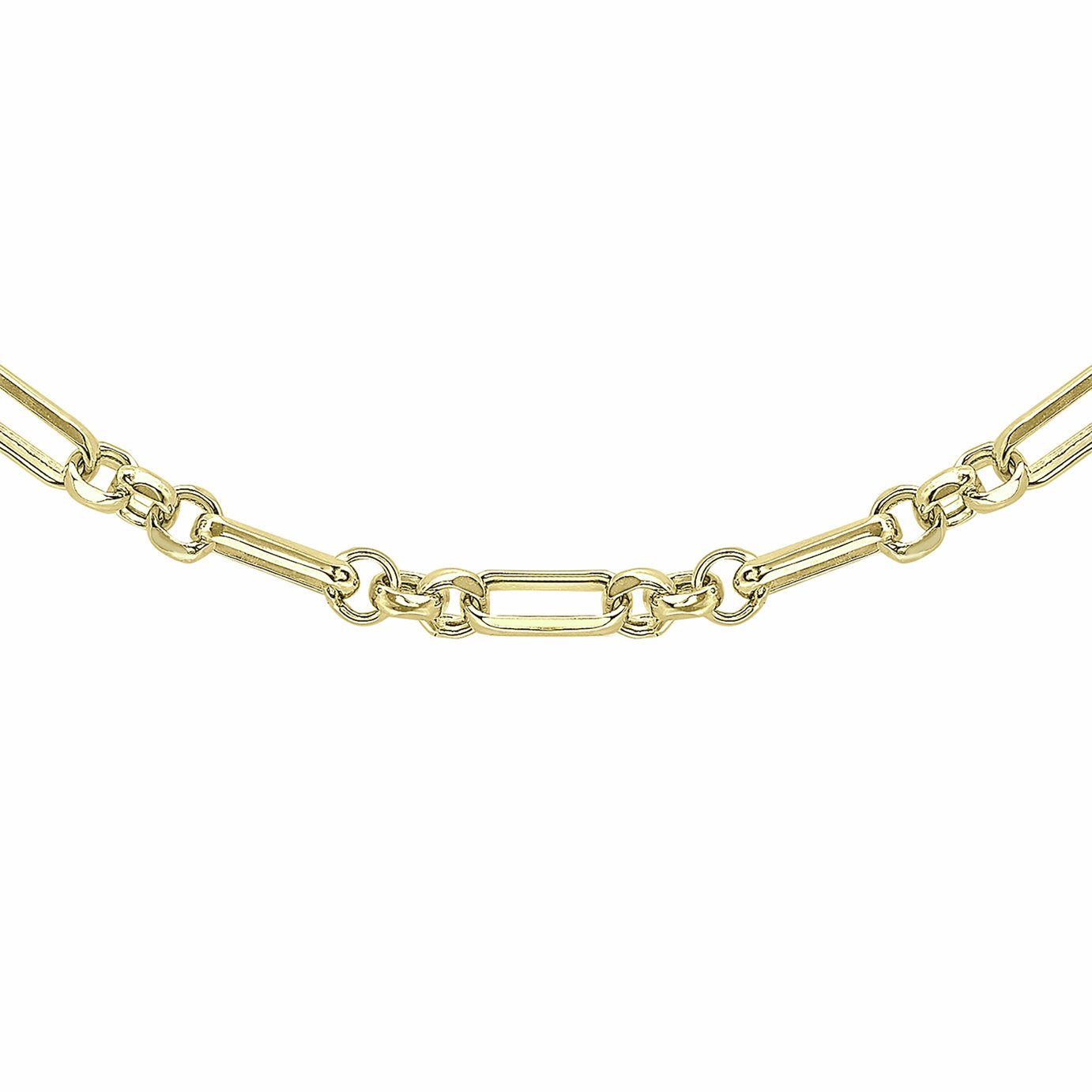 Revere 9ct Yellow Gold Figaro Belcher 18 Inch Chain