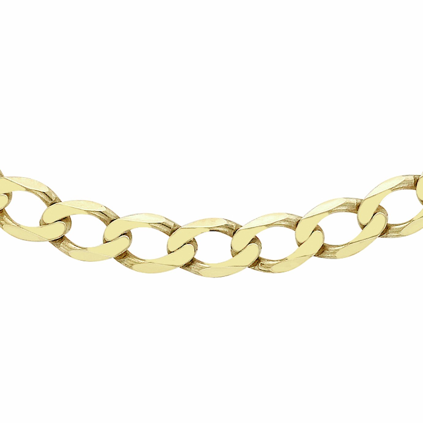 Revere 9ct Yellow Gold Flat Curb 22 Inch Chain
