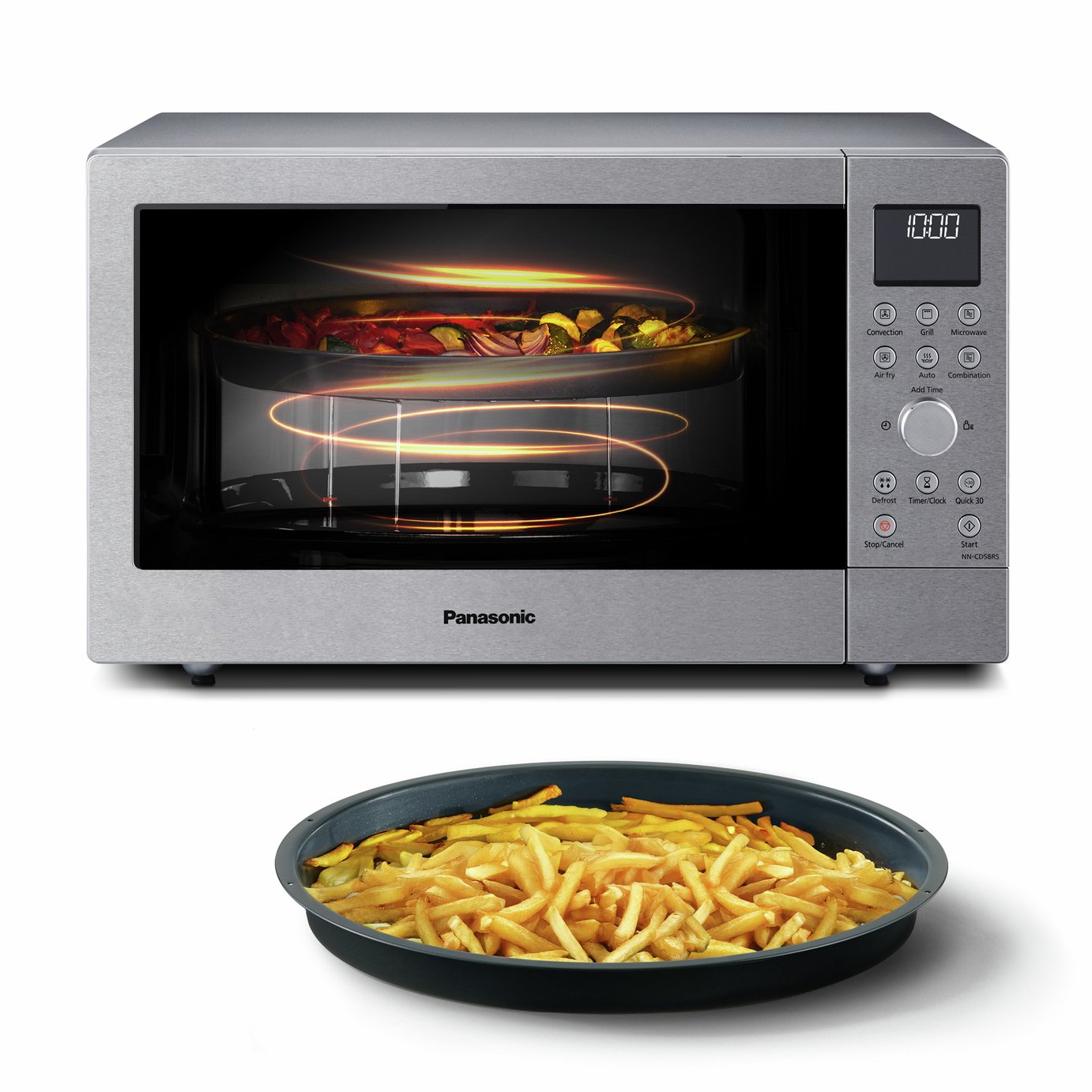 Panasonic 1000w Airfry Combo Microwave NN-CD58RSBPQ - Stainless Steel