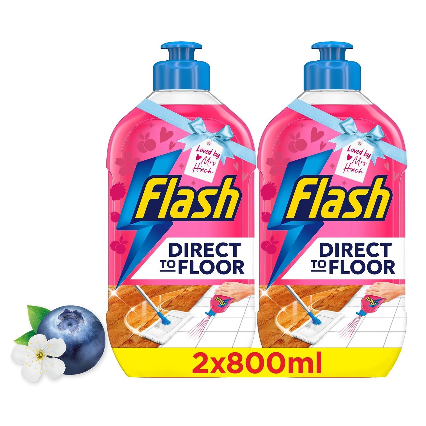 Flash Cherry Blossom 800ml Twin Pack Direct to Floor Cleaner